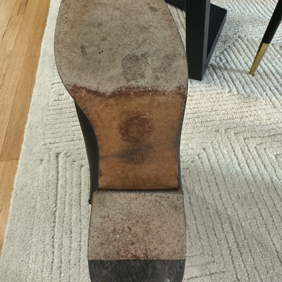 Chanel Interlocking CC Logo Black Leather Riding Boots - Picture 9 of 11